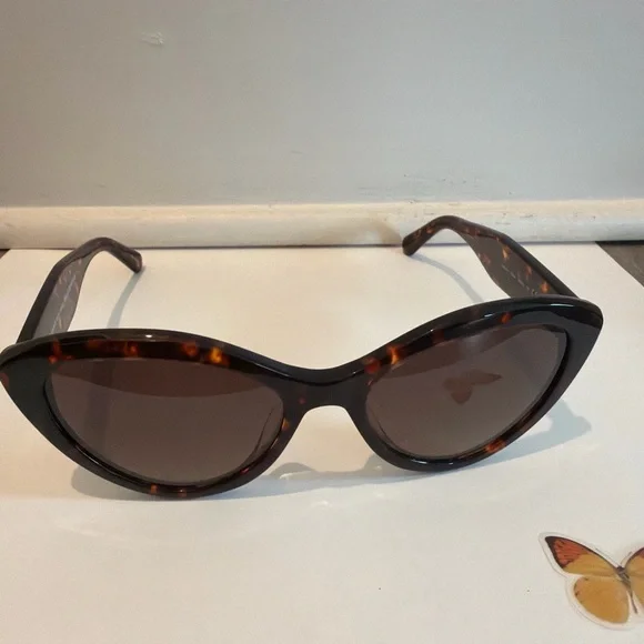 NWOT Kate Spade Juni/G/S Tortoise Cat Eye Sunglasses w/ Case - Picture 3 of 7